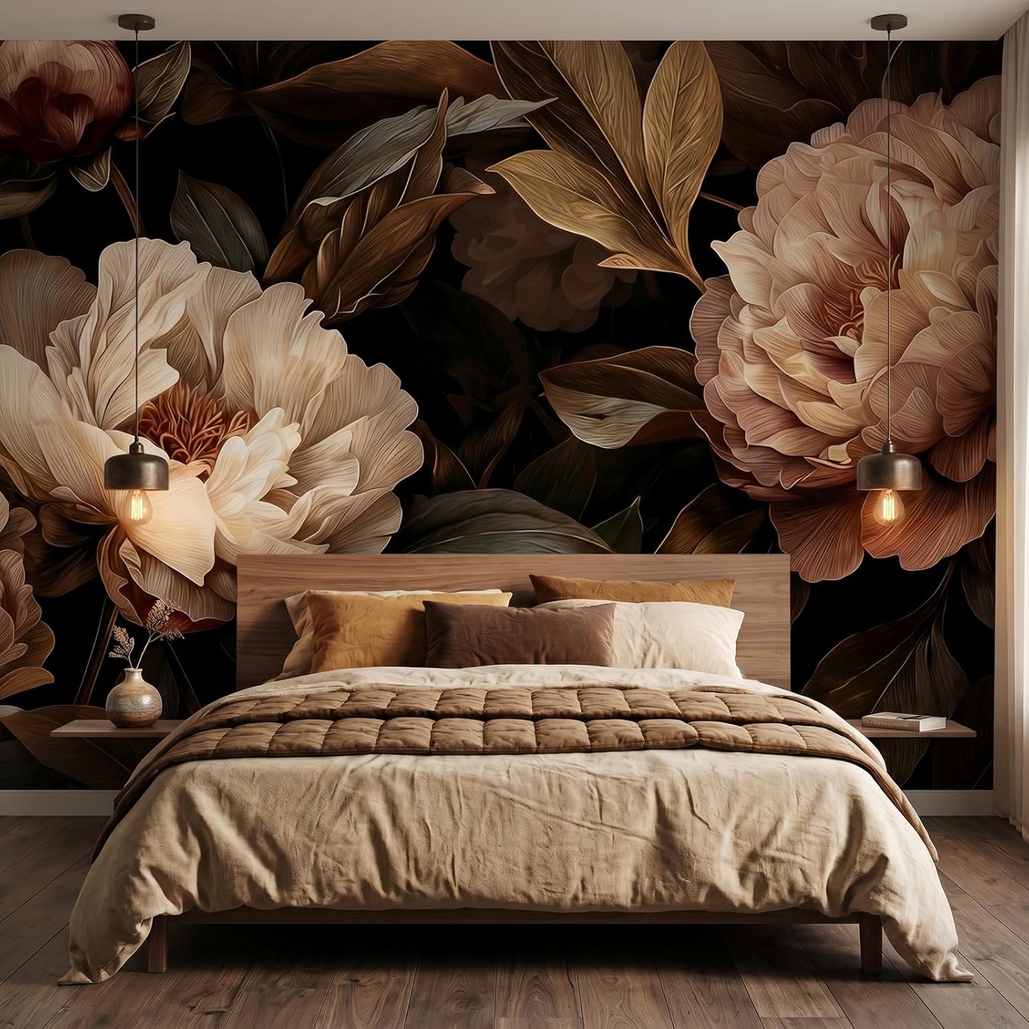 Interior Design Elegant - Elegant Peony Floral Tapestry Wall Hanging