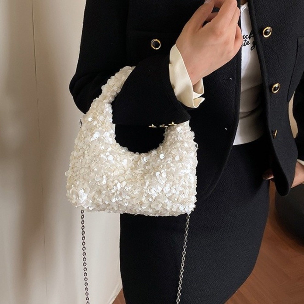 Interior Design Elegant - Niche Design Zipper Closure Sequin Underarm