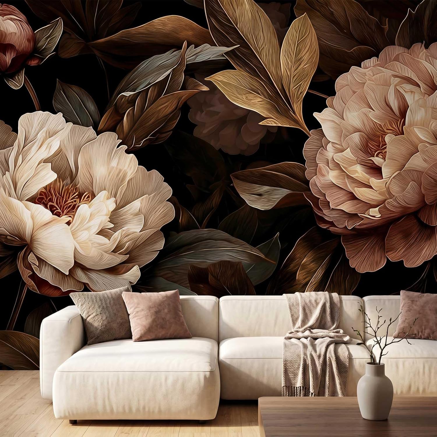 Elegant Peony Floral Tapestry  - đánh giá và giá Interior Design Elegant