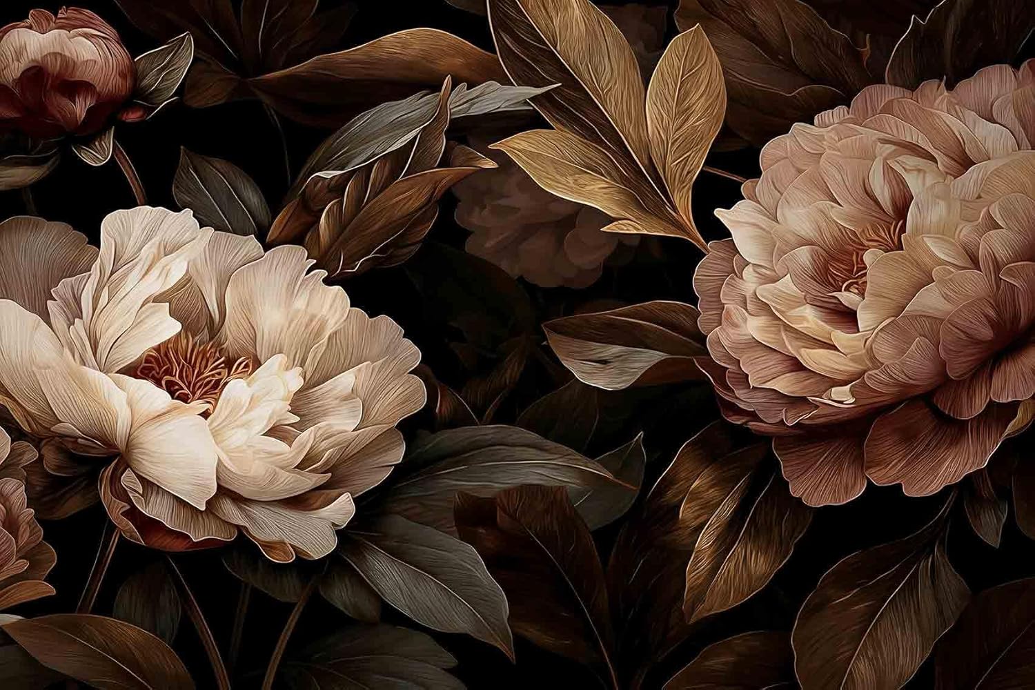 Elegant Peony Floral Tapestry  - đánh giá và giá Interior Design Elegant