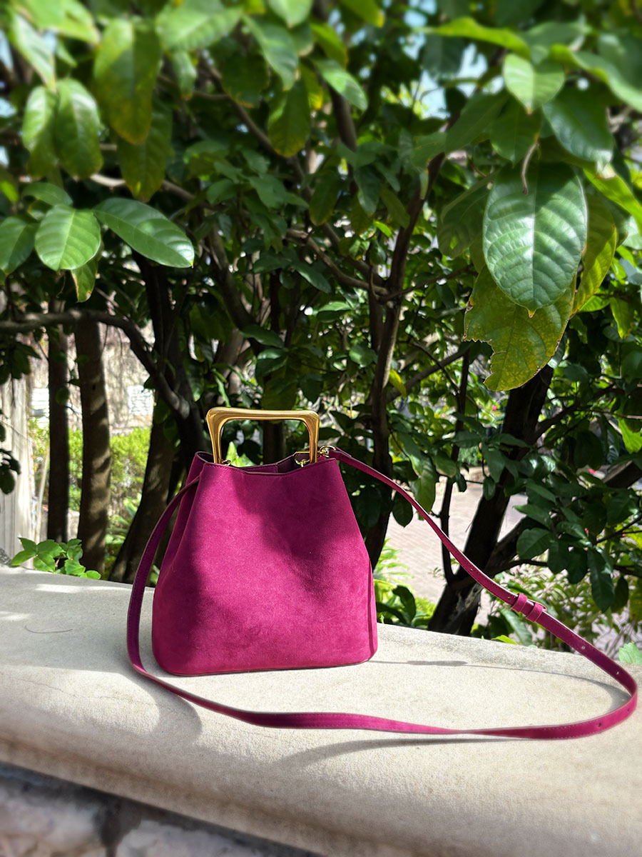 Luxury Suede Bucket Bag Women  - đánh giá và giá Interior Design Elegant