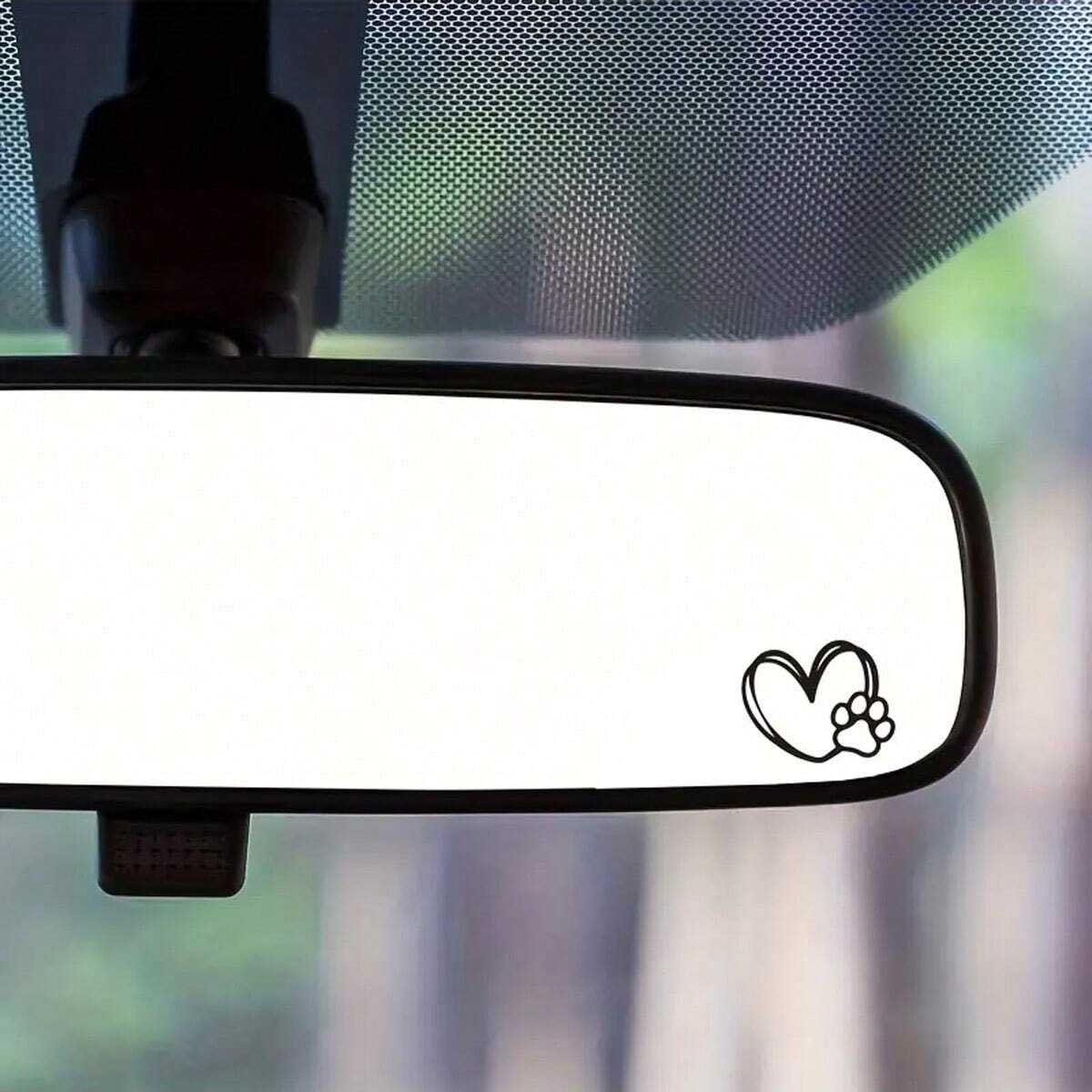 2pcs Heart Paw Print Rearview  - đánh giá và giá Interior Design Journal