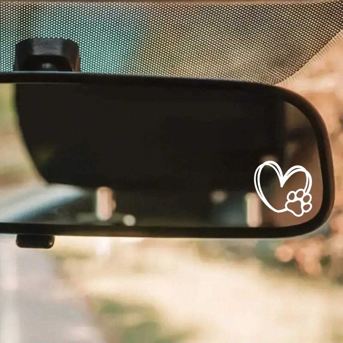 2pcs Heart Paw Print Rearview  - đánh giá và giá Interior Design Journal